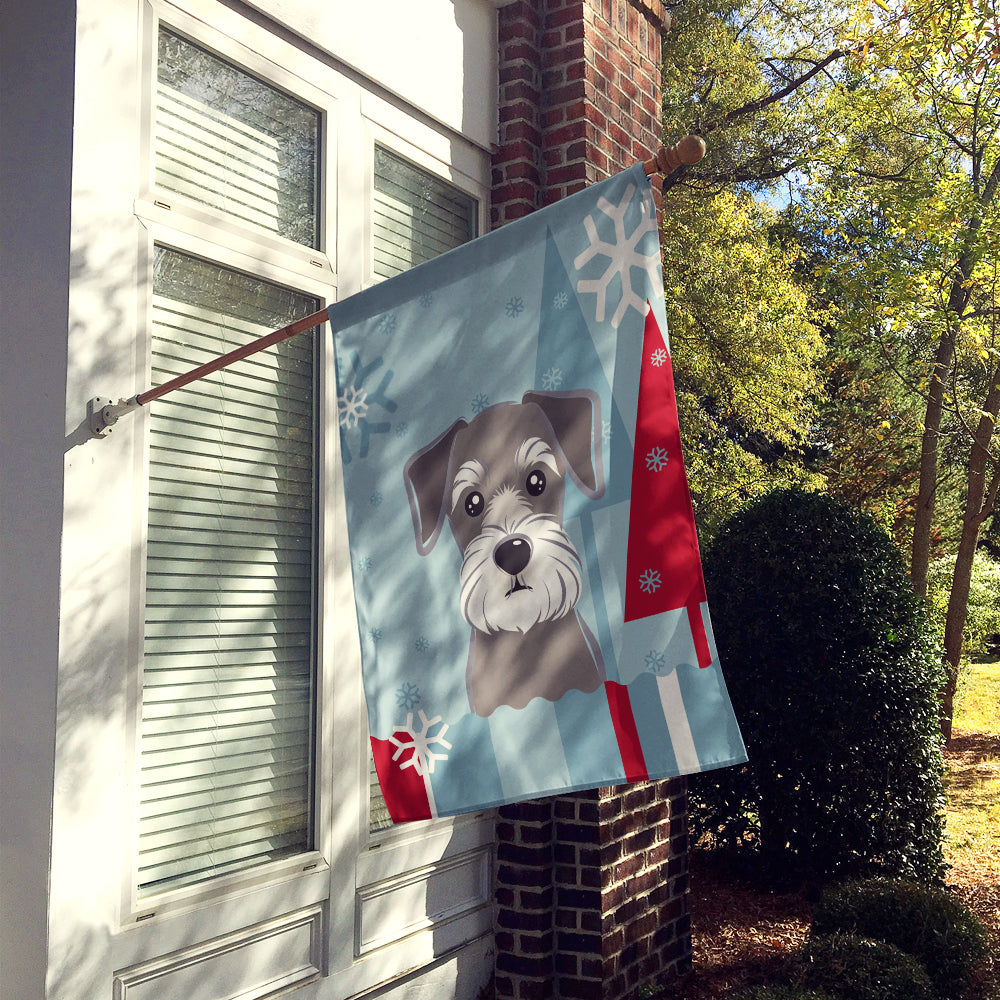 Winter Holiday Schnauzer Flag Canvas House Size BB1702CHF  the-store.com.