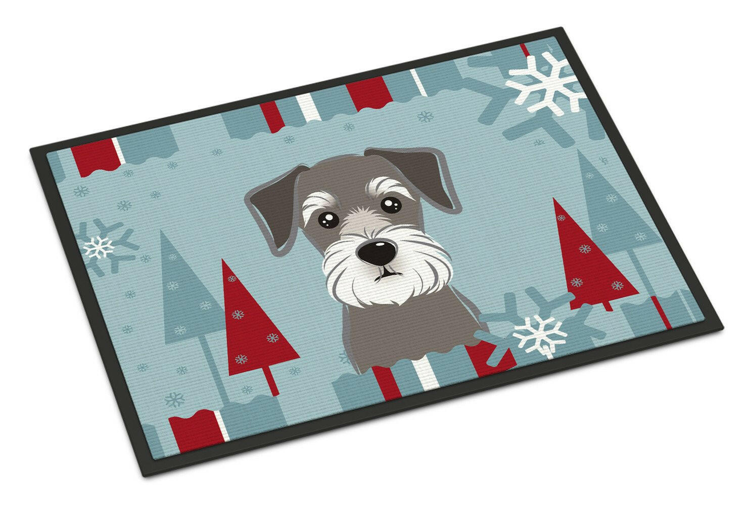 Winter Holiday Schnauzer Indoor or Outdoor Mat 18x27 BB1702MAT - the-store.com