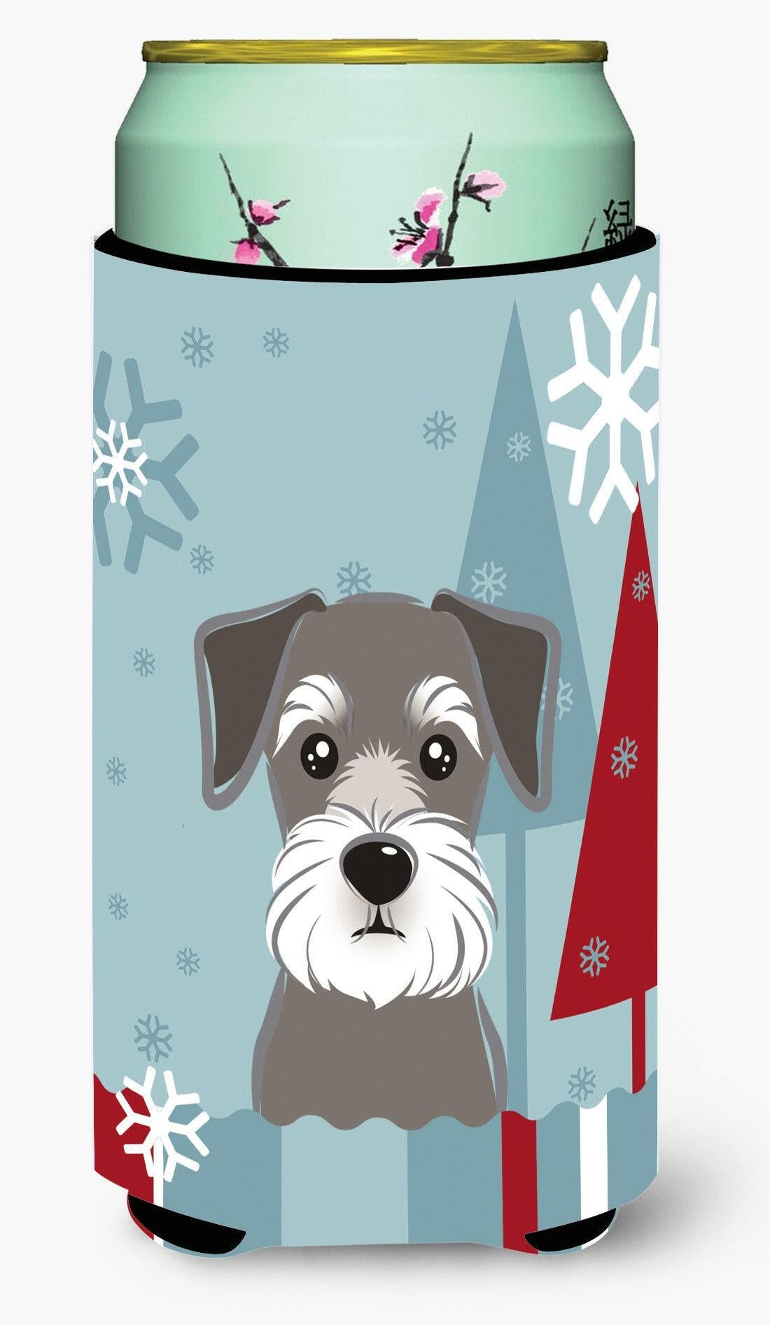 Winter Holiday Schnauzer Tall Boy Beverage Insulator Hugger BB1702TBC by Caroline&#39;s Treasures