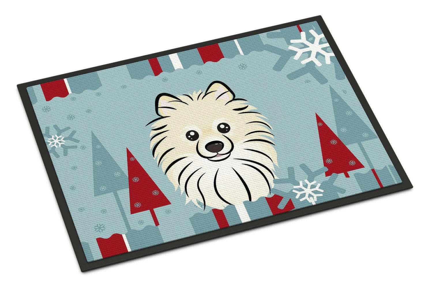 Winter Holiday Pomeranian Indoor or Outdoor Mat 18x27 BB1703MAT - the-store.com