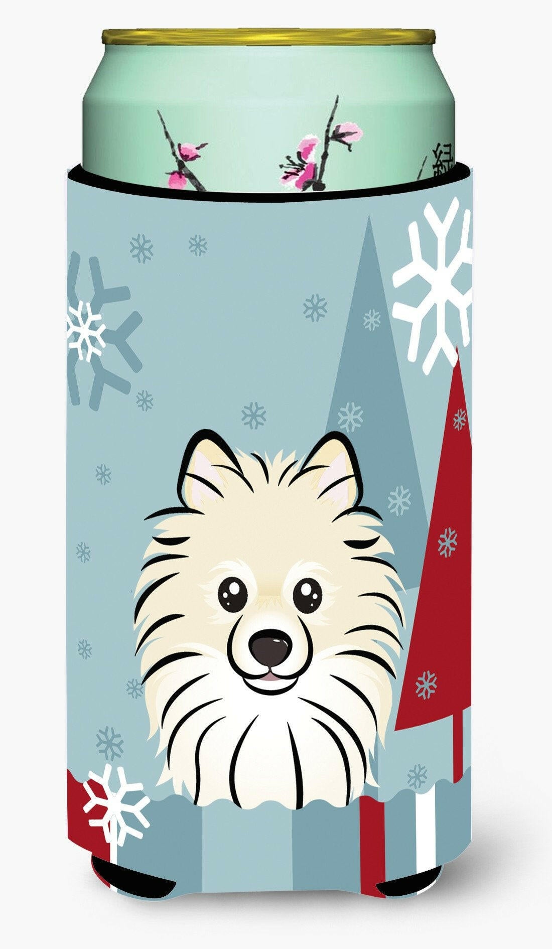 Winter Holiday Pomeranian Tall Boy Beverage Insulator Hugger BB1703TBC by Caroline's Treasures