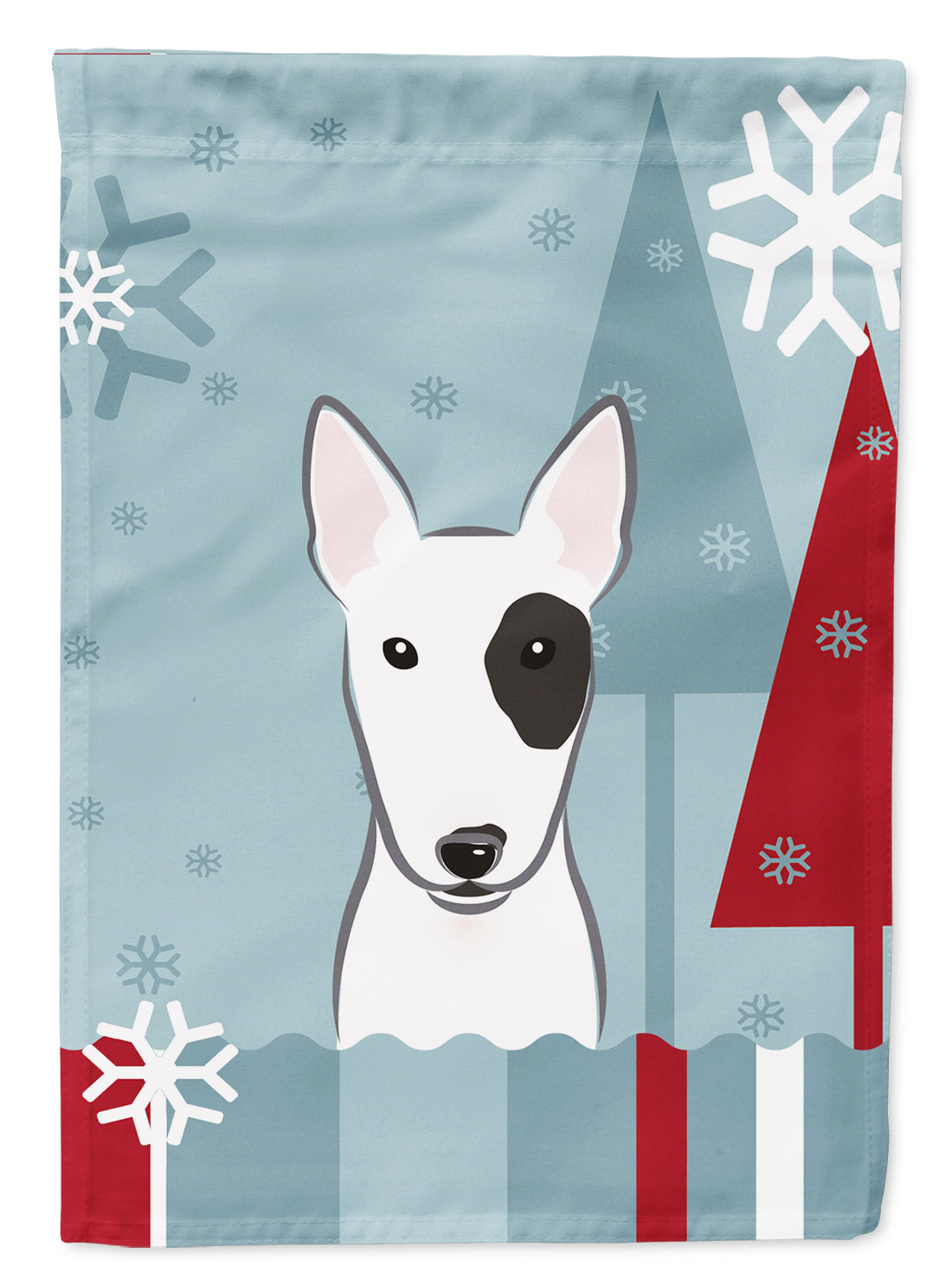 Winter Holiday Bull Terrier Flag Garden Size BB1705GF.