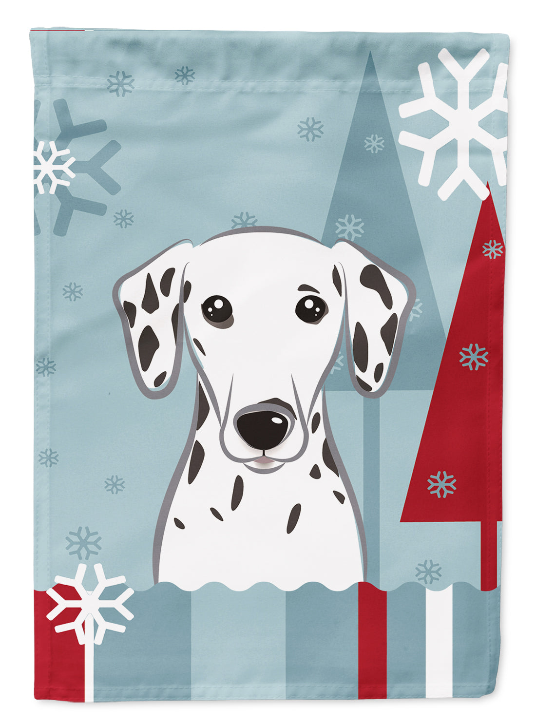 Winter Holiday Dalmatian Flag Garden Size BB1706GF.