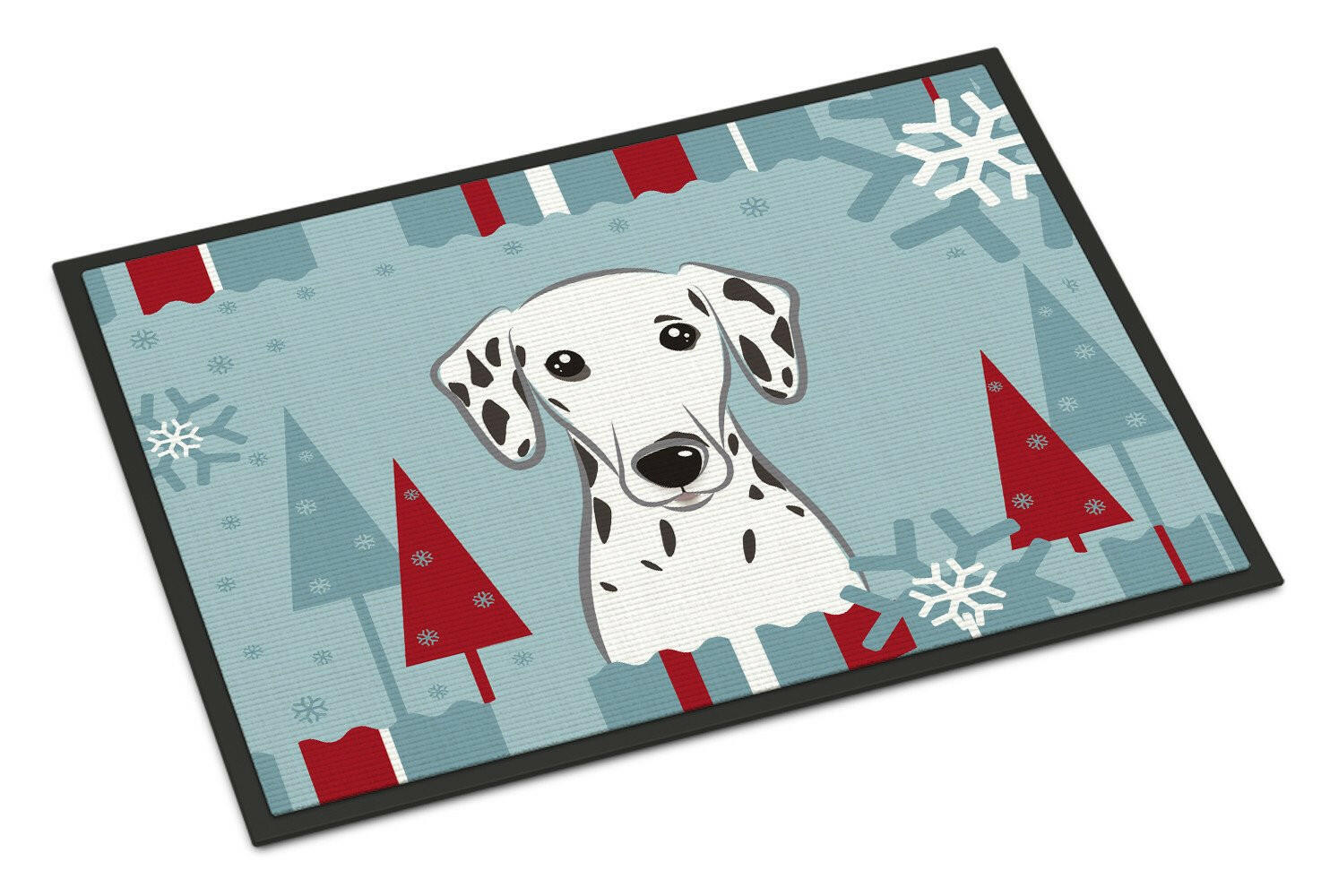 Winter Holiday Dalmatian Indoor or Outdoor Mat 24x36 BB1706JMAT - the-store.com