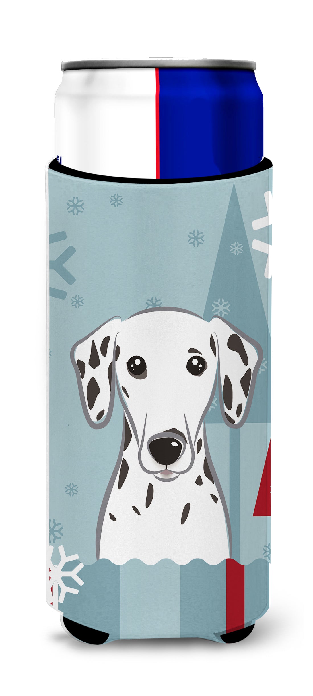 Winter Holiday Dalmatian Ultra Beverage Insulators for slim cans BB1706MUK  the-store.com.