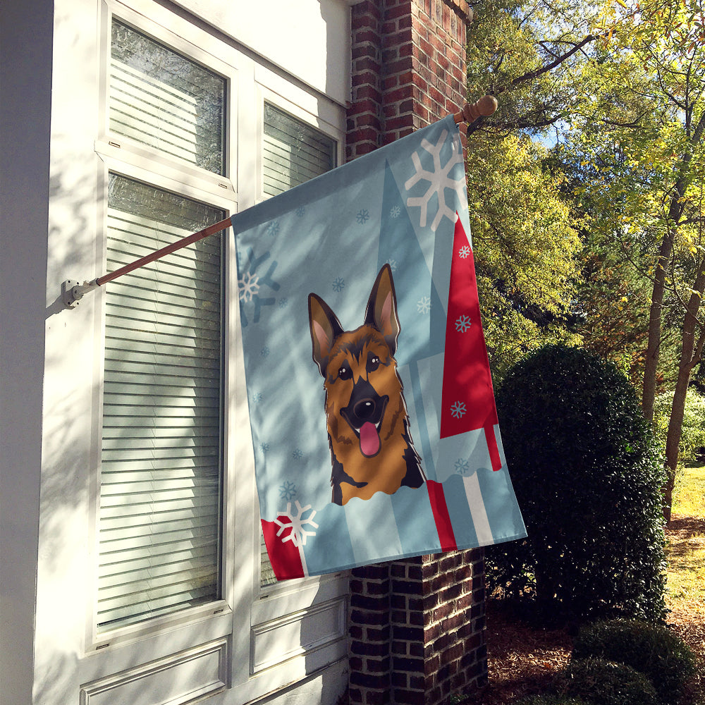 Winter Holiday German Shepherd Flag Canvas House Size BB1707CHF  the-store.com.