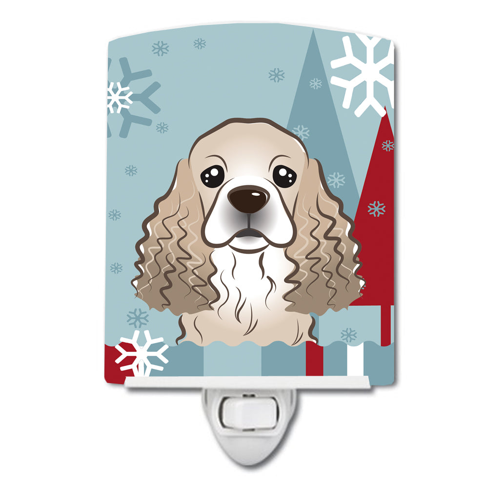 Winter Holiday Cocker Spaniel Ceramic Night Light BB1712CNL - the-store.com