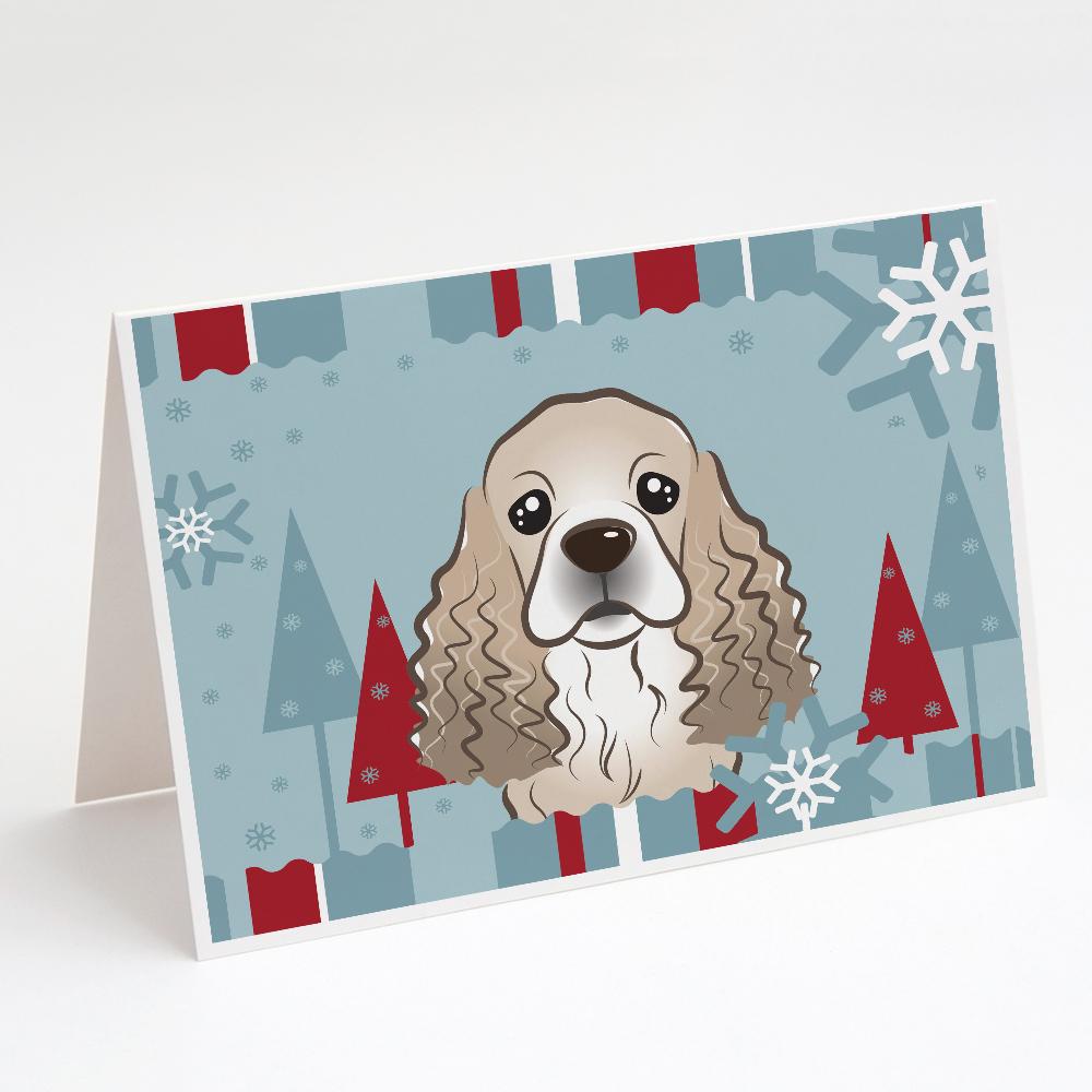 Buy this Winter Holiday Cocker Spaniel Greeting Cards and Envelopes Pack of 8