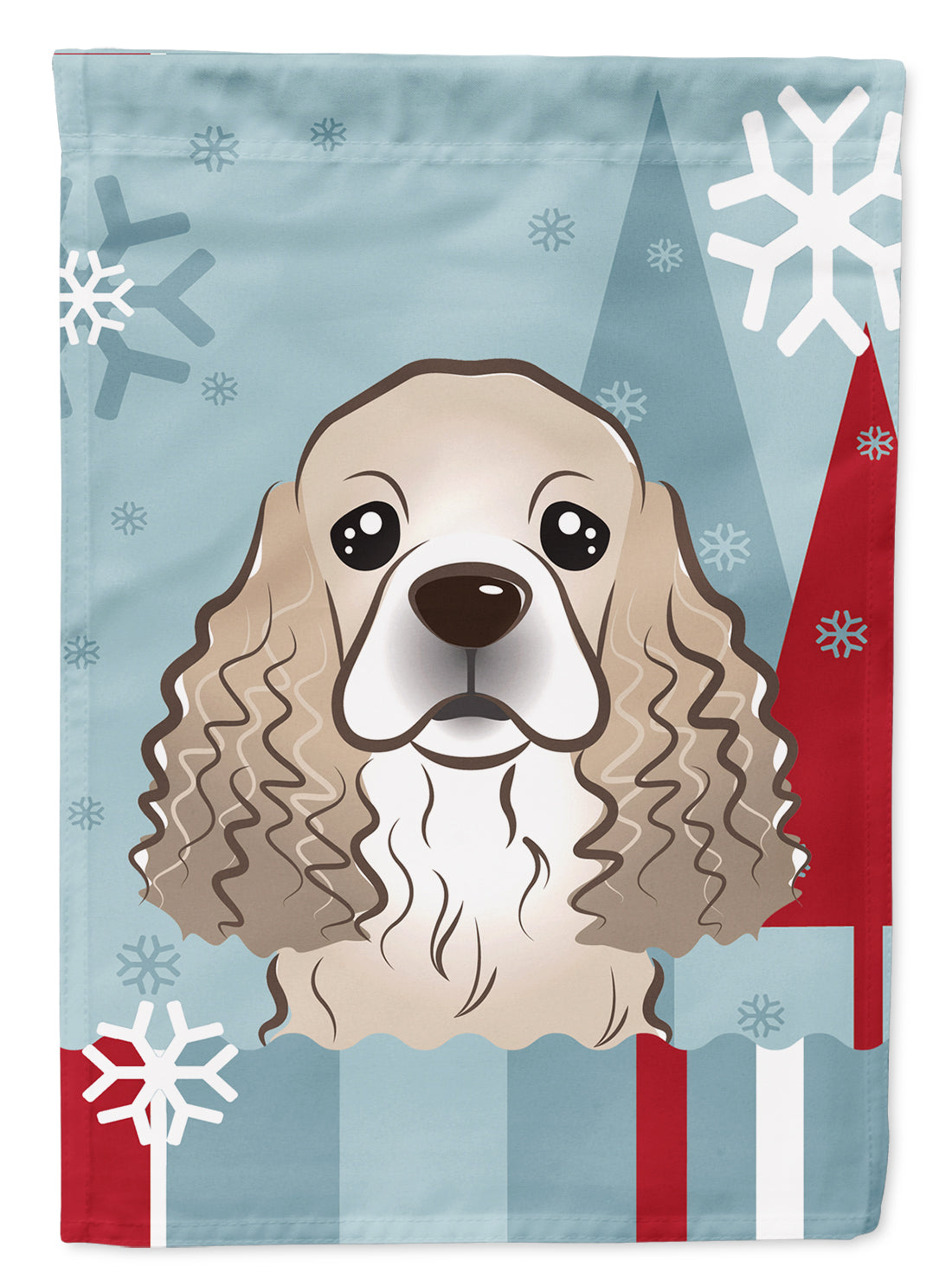 Winter Holiday Cocker Spaniel Flag Garden Size BB1712GF.