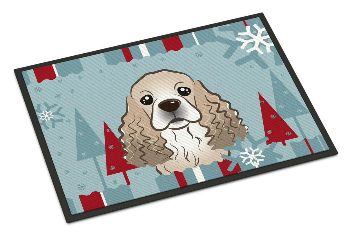 Winter Holiday Cocker Spaniel Indoor or Outdoor Mat 24x36 BB1712JMAT - the-store.com