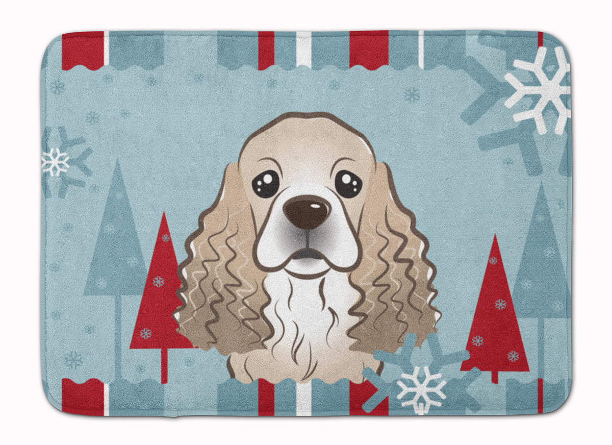 Winter Holiday Cocker Spaniel Machine Washable Memory Foam Mat BB1712RUG - the-store.com