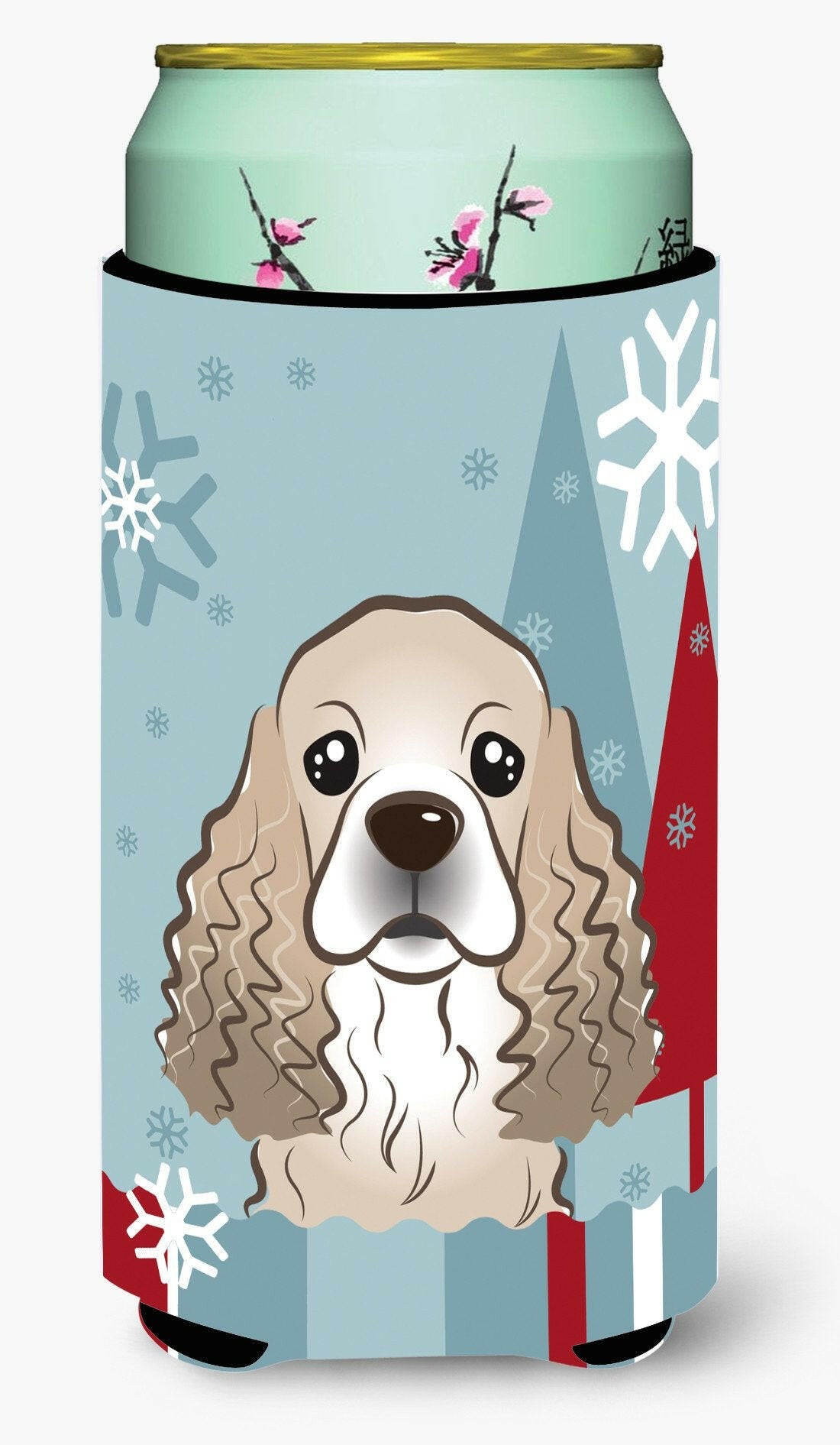 Winter Holiday Cocker Spaniel Tall Boy Beverage Insulator Hugger BB1712TBC by Caroline's Treasures