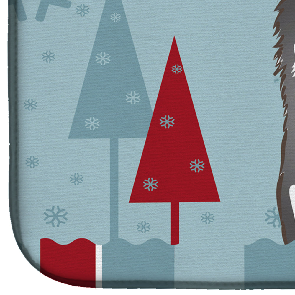 Winter Holiday Alaskan Malamute Dish Drying Mat BB1714DDM  the-store.com.