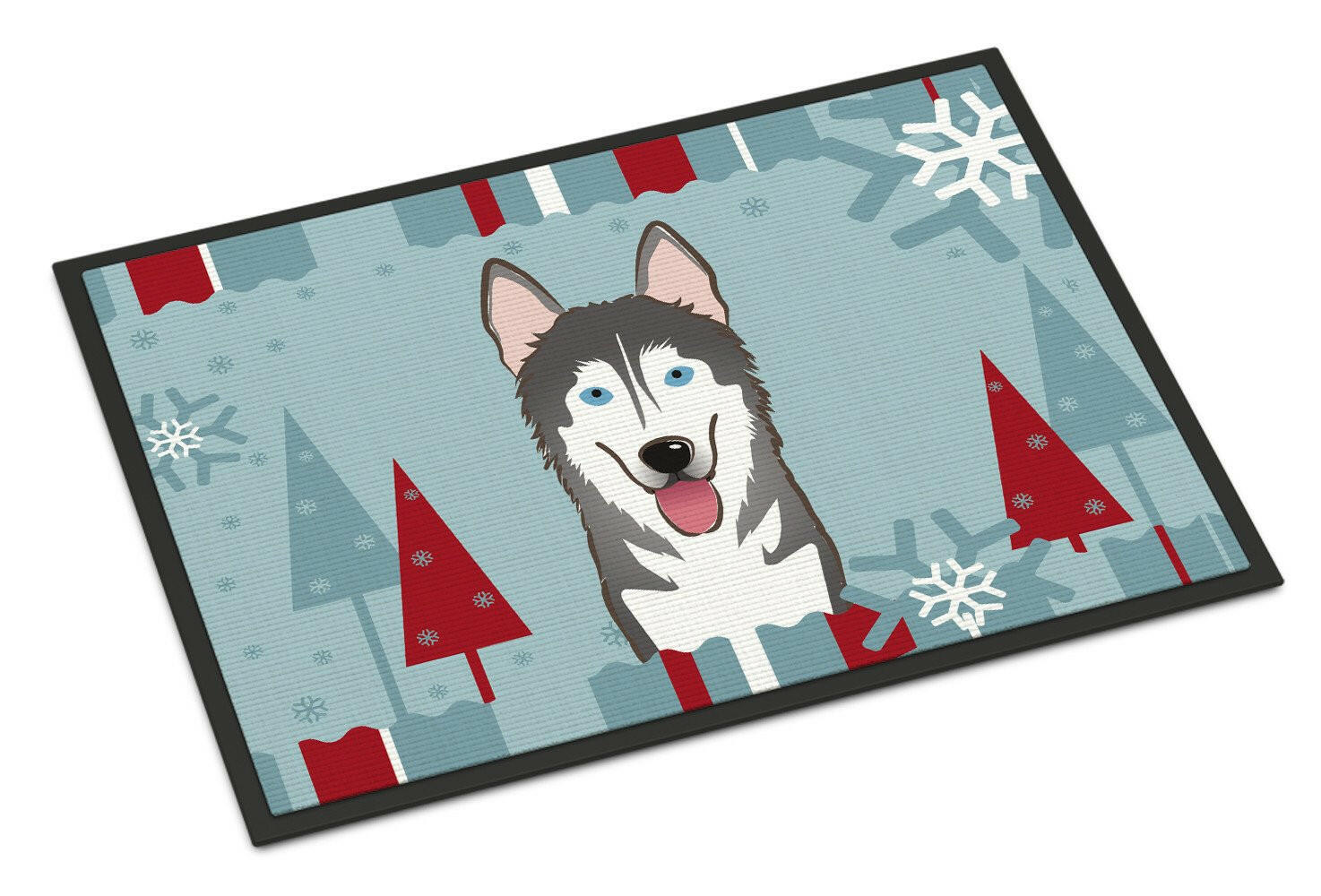 Winter Holiday Alaskan Malamute Indoor or Outdoor Mat 24x36 BB1714JMAT - the-store.com