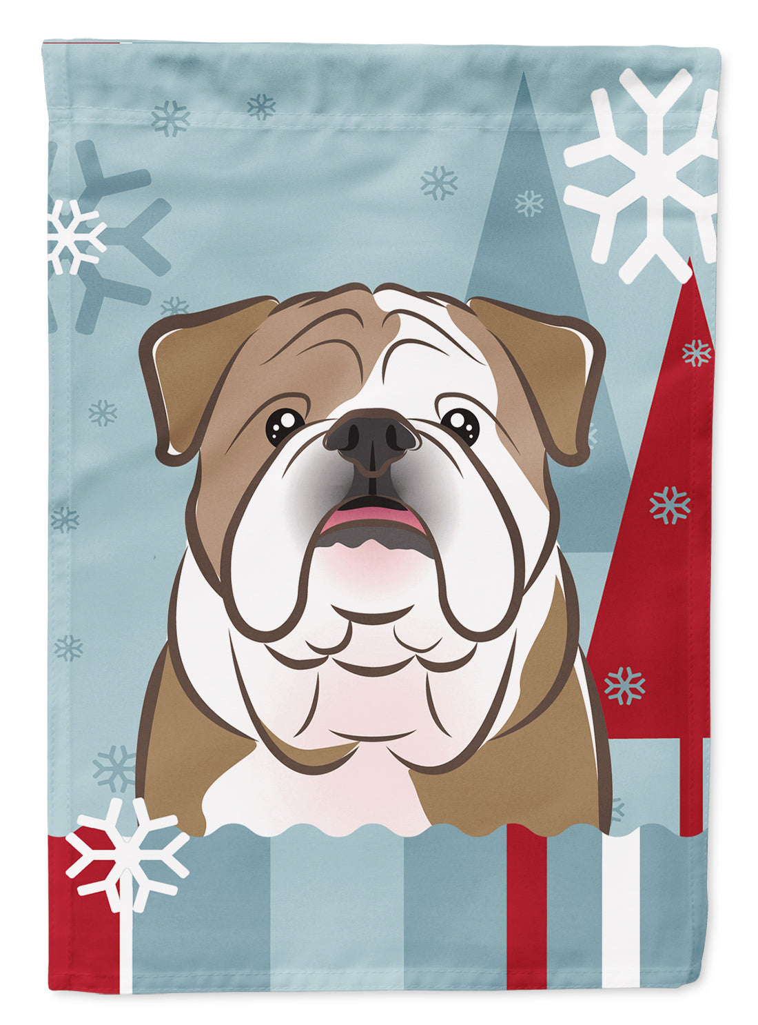 Winter Holiday English Bulldog  Flag Garden Size BB1715GF.