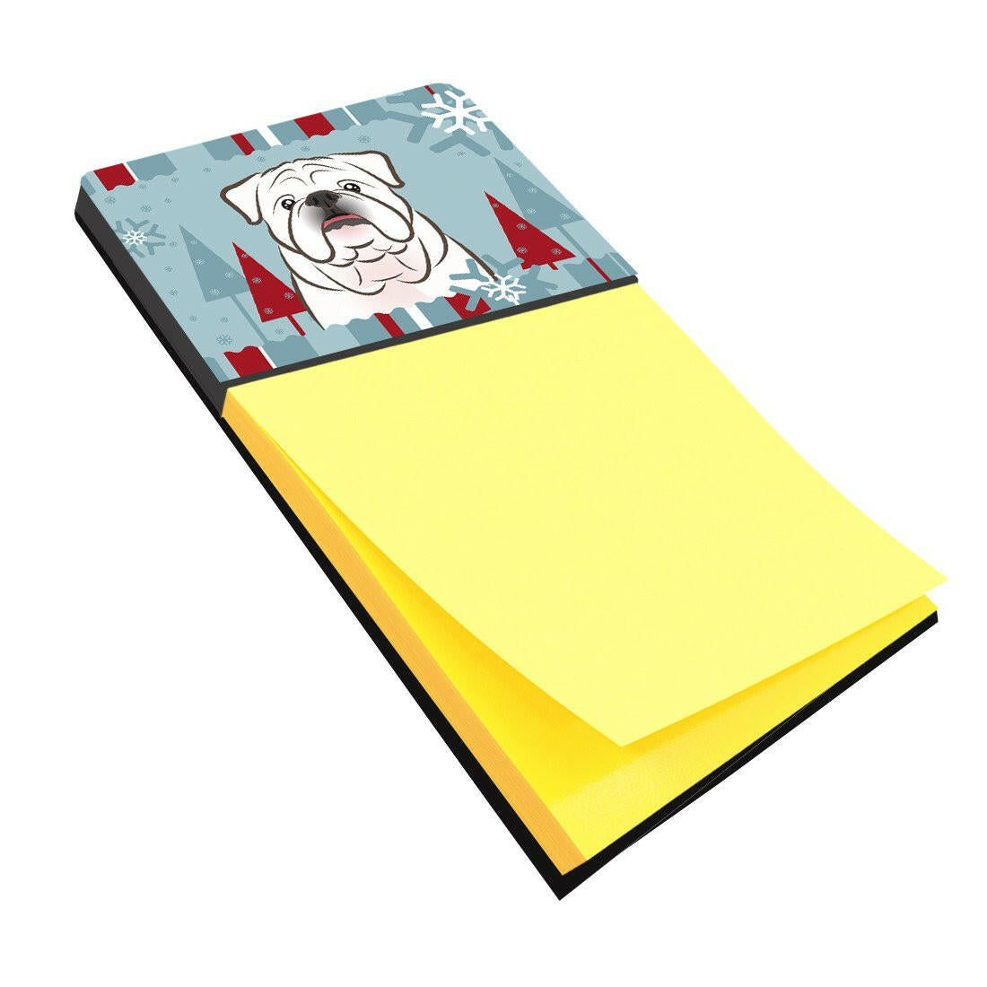 Winter Holiday White English Bulldog  Sticky Note Holder BB1716SN by Caroline's Treasures