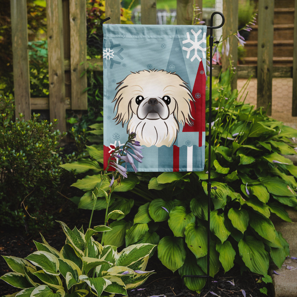 Winter Holiday Pekingese Flag Garden Size BB1717GF.