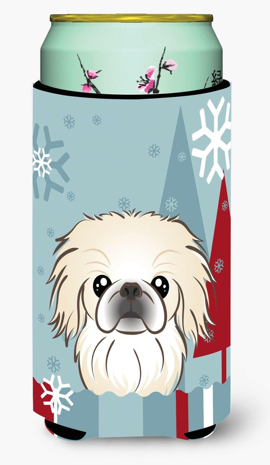 Winter Holiday Pekingese Tall Boy Beverage Insulator Hugger BB1717TBC by Caroline&#39;s Treasures