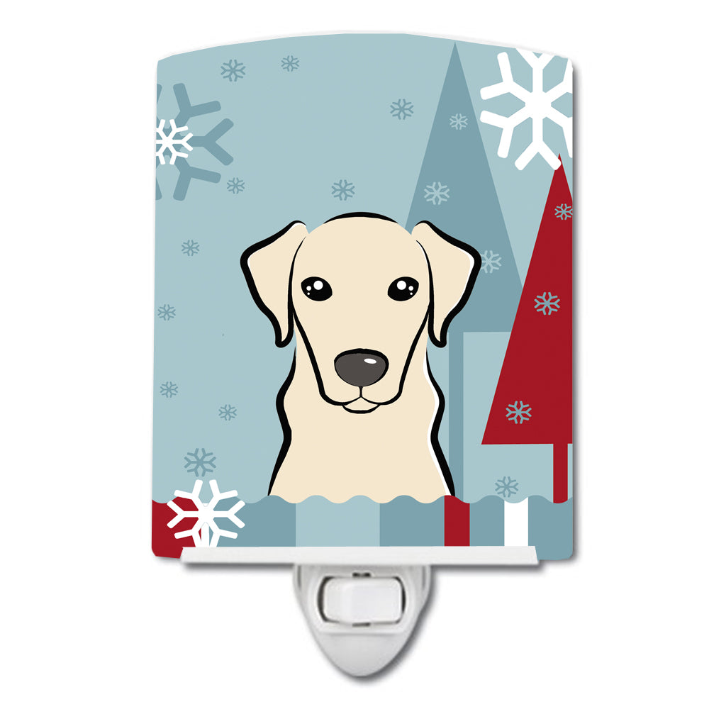 Winter Holiday Yellow Labrador Ceramic Night Light BB1718CNL - the-store.com