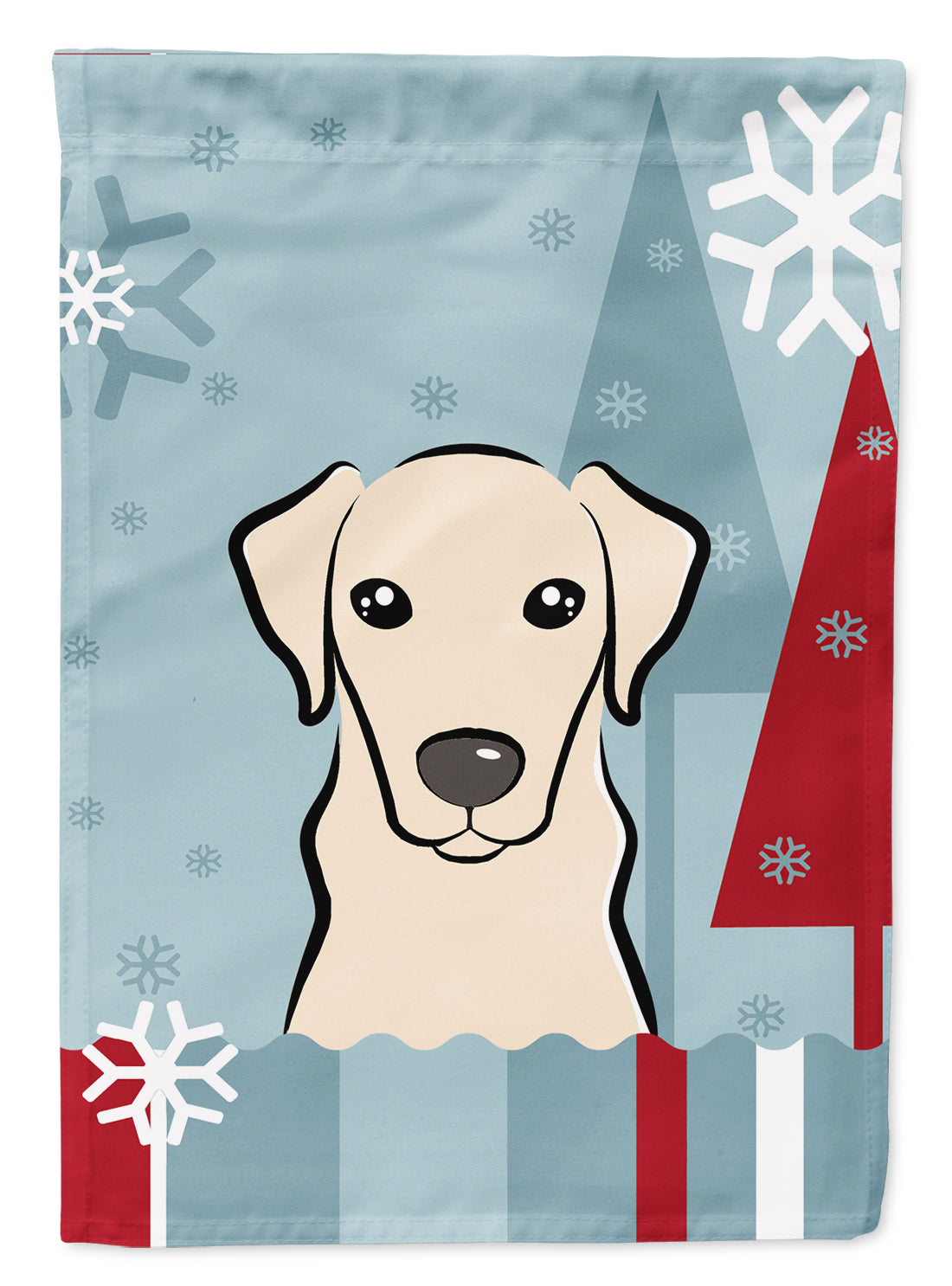 Winter Holiday Yellow Labrador Flag Garden Size BB1718GF.