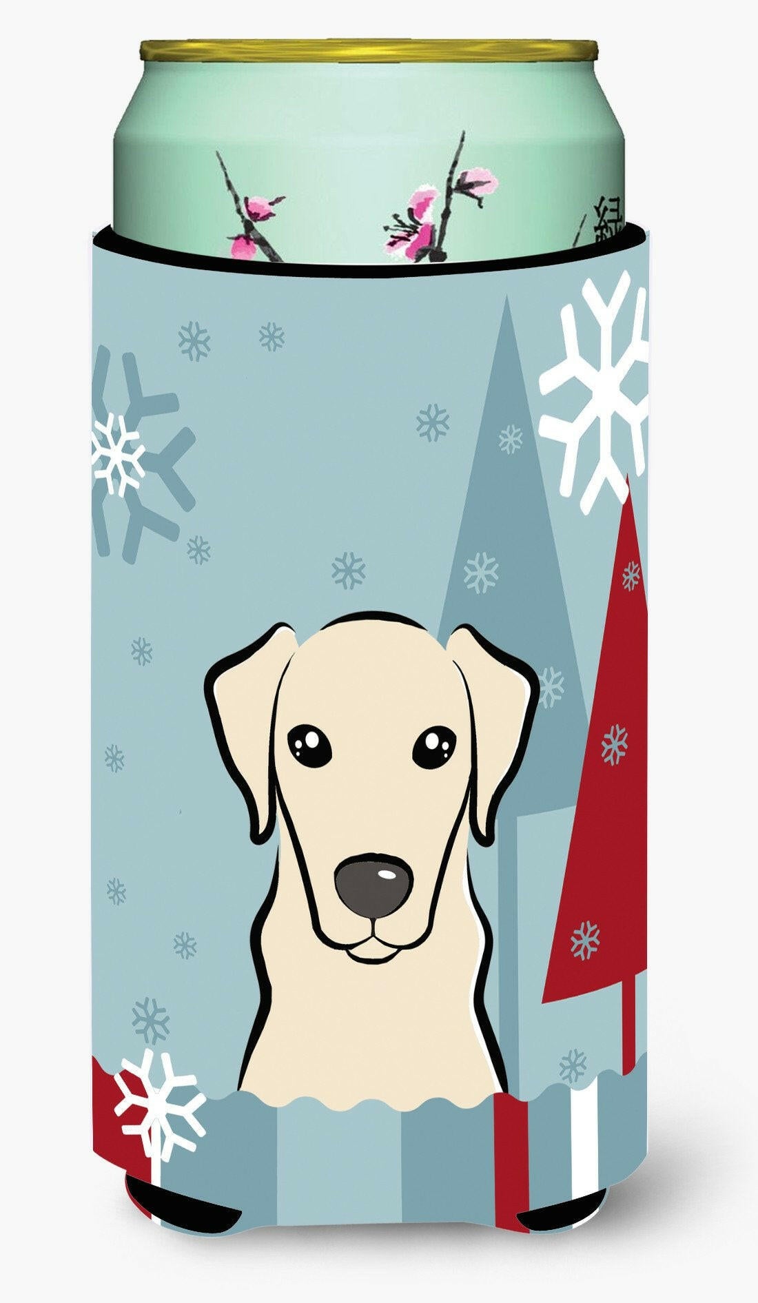 Winter Holiday Yellow Labrador Tall Boy Beverage Insulator Hugger BB1718TBC by Caroline&#39;s Treasures