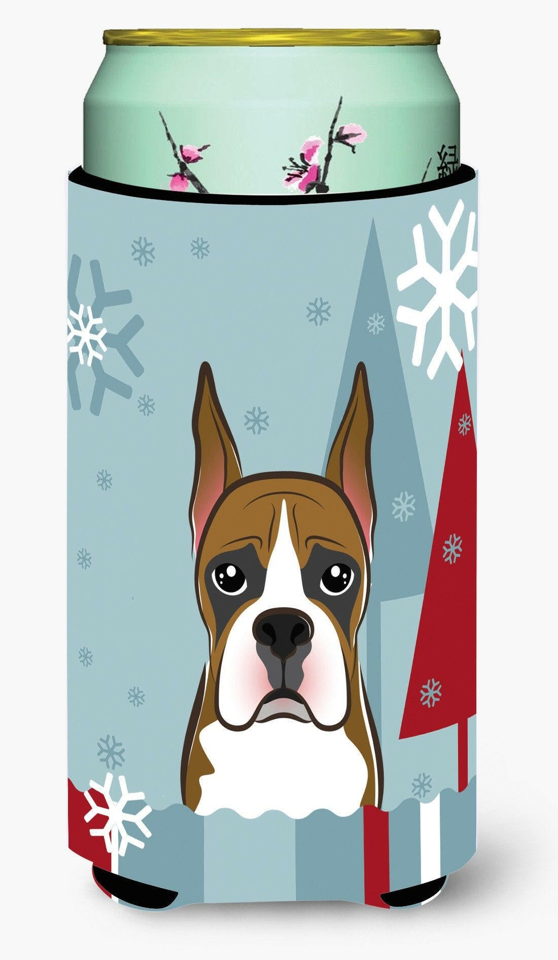 Winter Holiday Boxer Tall Boy Beverage Insulator Hugger BB1719TBC by Caroline&#39;s Treasures