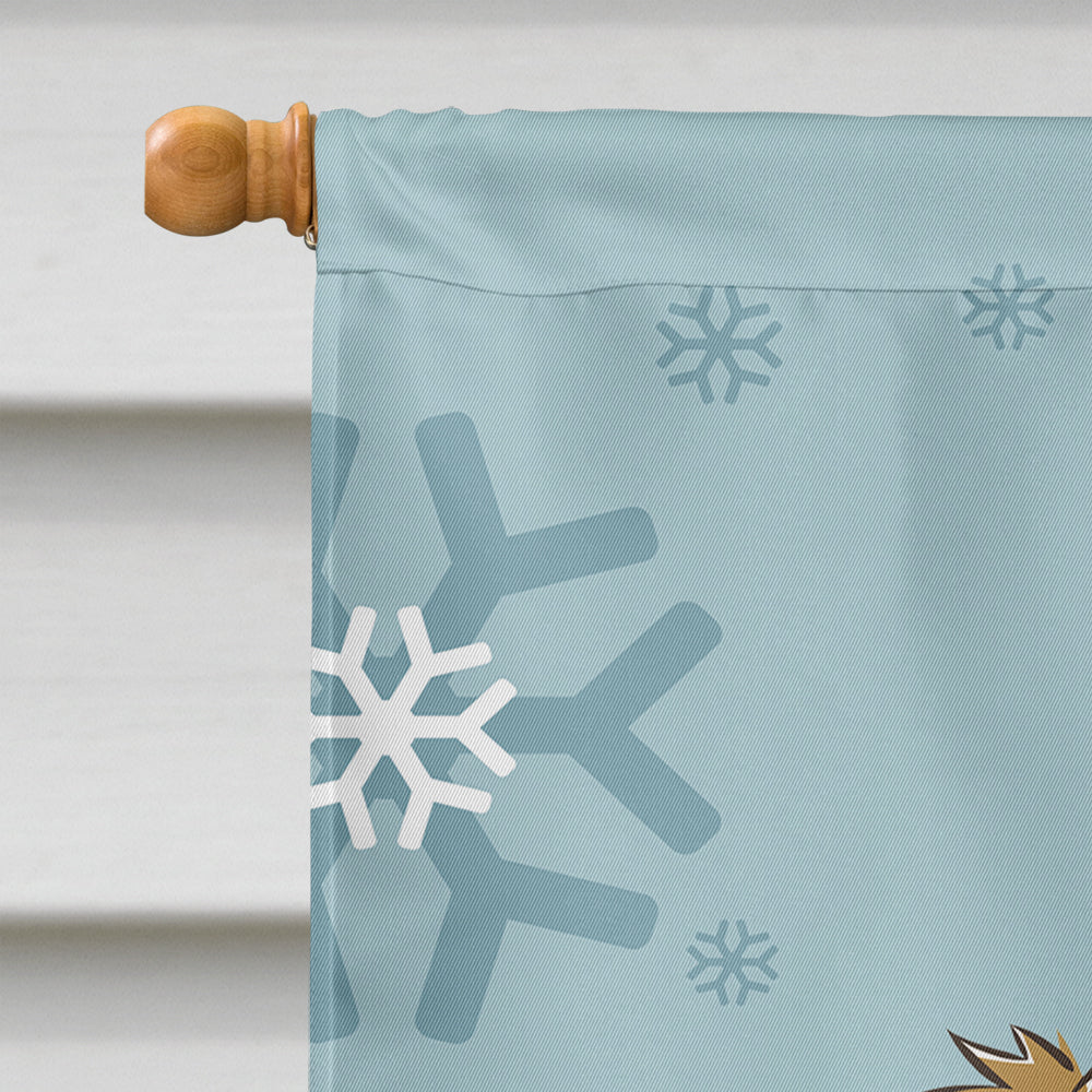 Winter Holiday Cavalier Spaniel Flag Canvas House Size BB1720CHF  the-store.com.