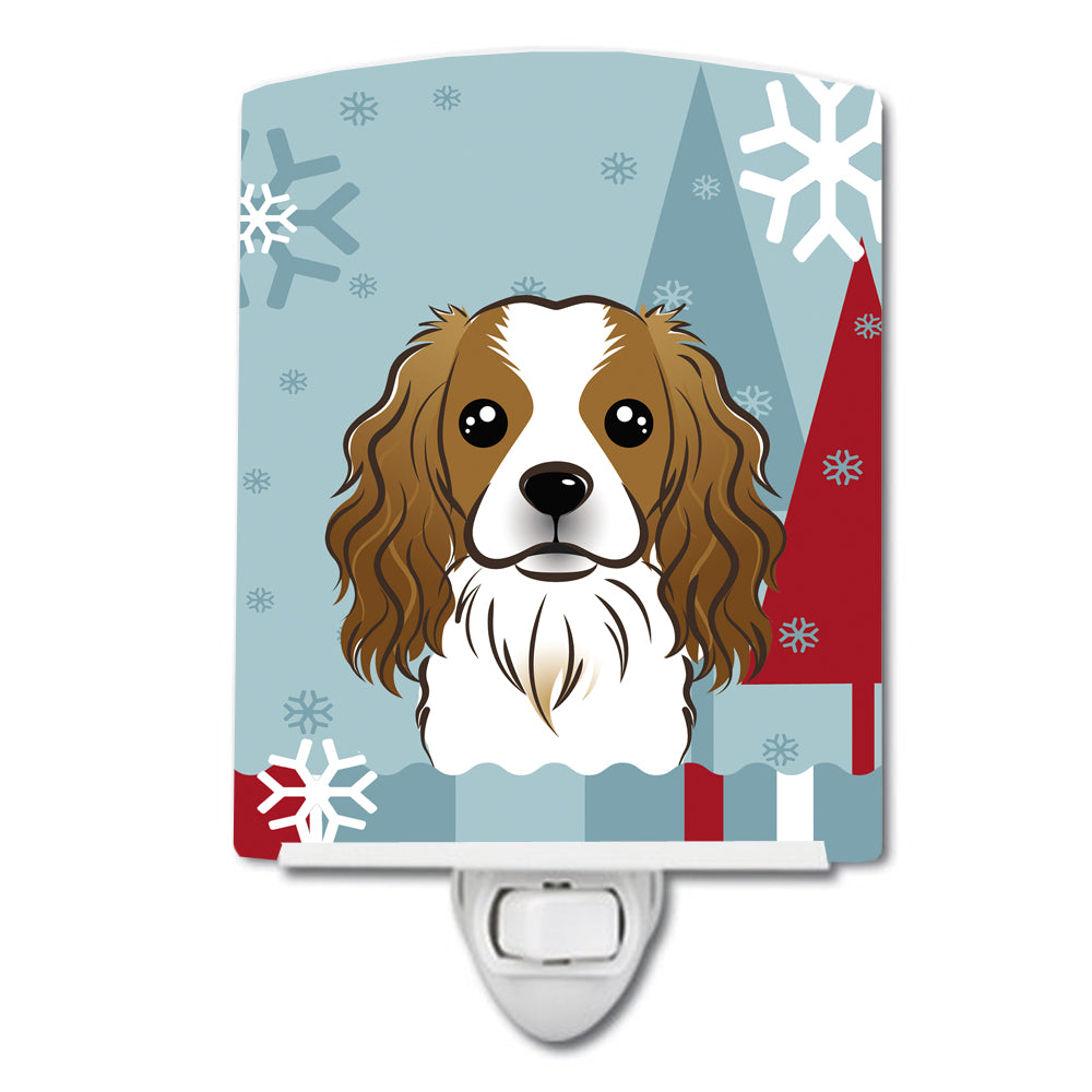 Winter Holiday Cavalier Spaniel Ceramic Night Light BB1720CNL - the-store.com