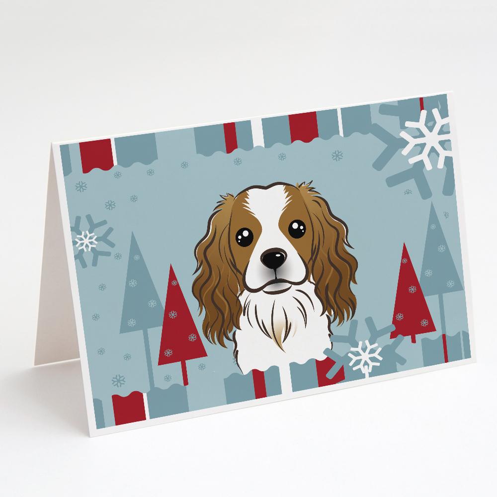 Buy this Winter Holiday Cavalier Spaniel Greeting Cards and Envelopes Pack of 8