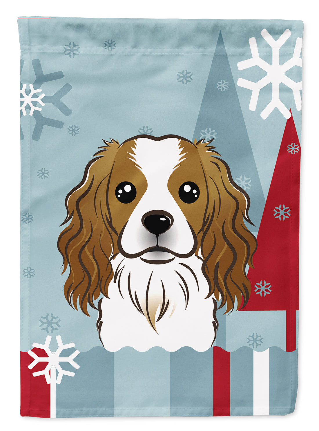 Winter Holiday Cavalier Spaniel Flag Garden Size BB1720GF.