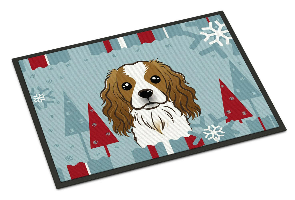 Winter Holiday Cavalier Spaniel Indoor or Outdoor Mat 24x36 BB1720JMAT - the-store.com