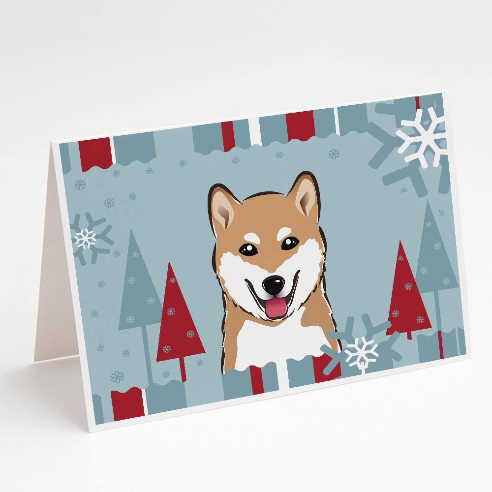 Buy this Winter Holiday Shiba Inu Greeting Cards and Envelopes Pack of 8