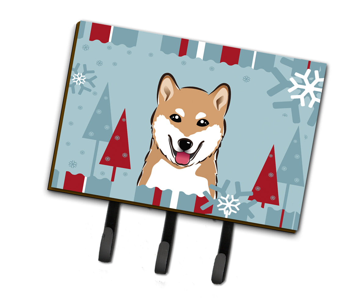 Winter Holiday Shiba Inu Leash or Key Holder BB1721TH68  the-store.com.