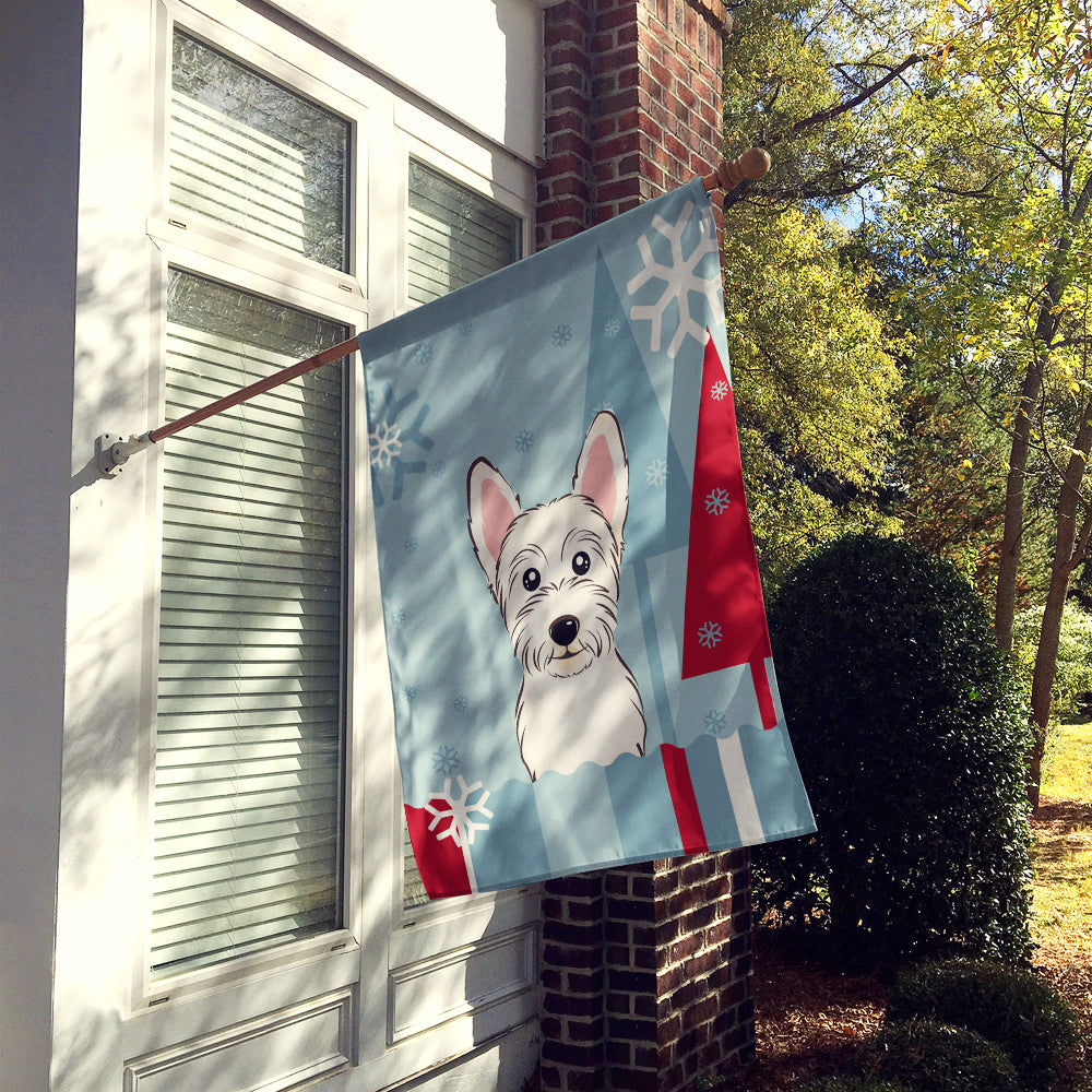 Winter Holiday Westie Flag Canvas House Size BB1722CHF  the-store.com.