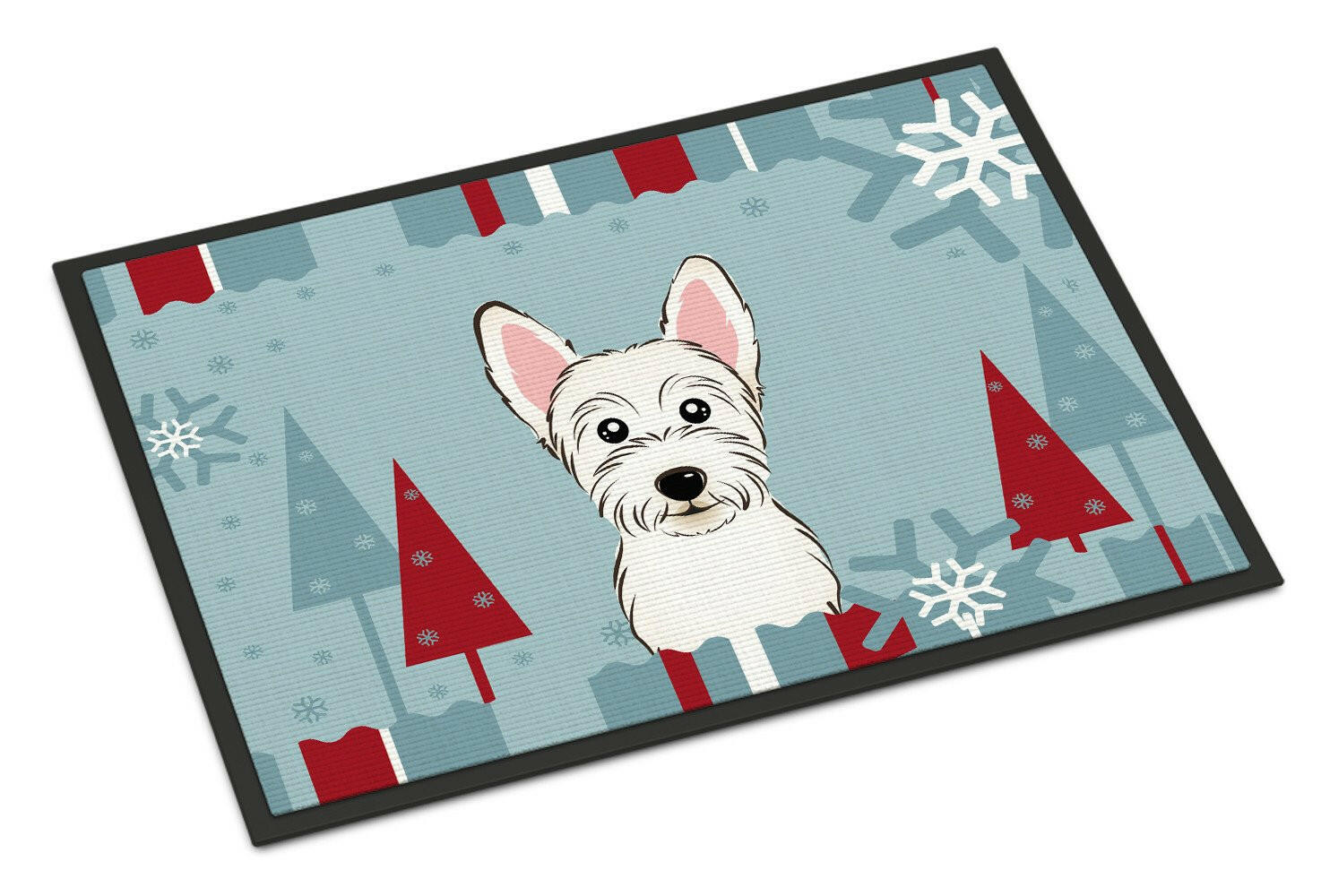 Winter Holiday Westie Indoor or Outdoor Mat 24x36 BB1722JMAT - the-store.com