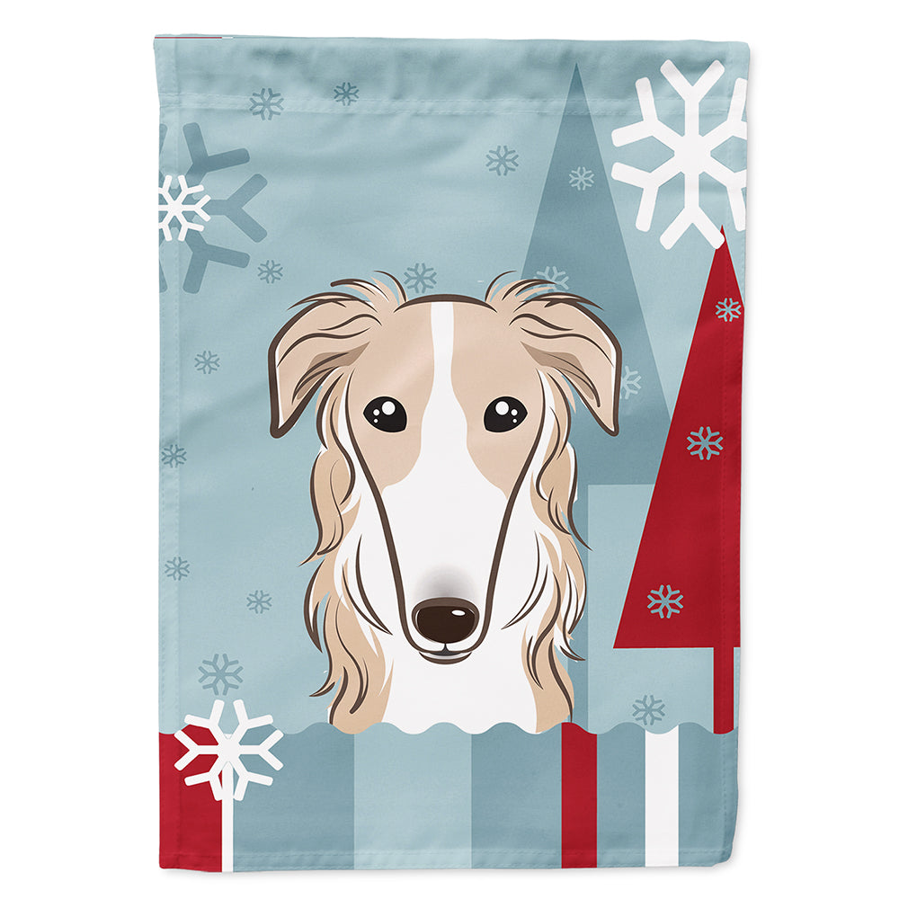 Winter Holiday Borzoi Flag Canvas House Size BB1724CHF  the-store.com.