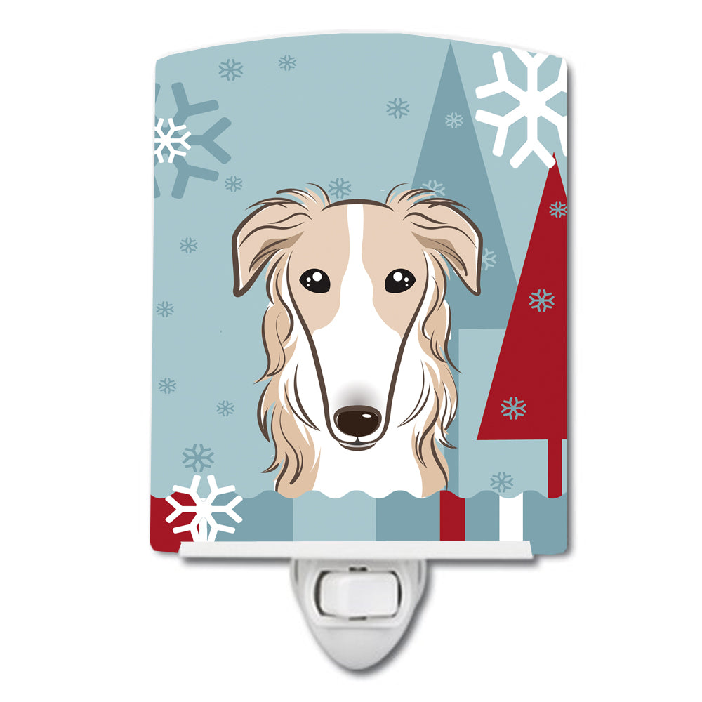 Winter Holiday Borzoi Ceramic Night Light BB1724CNL - the-store.com