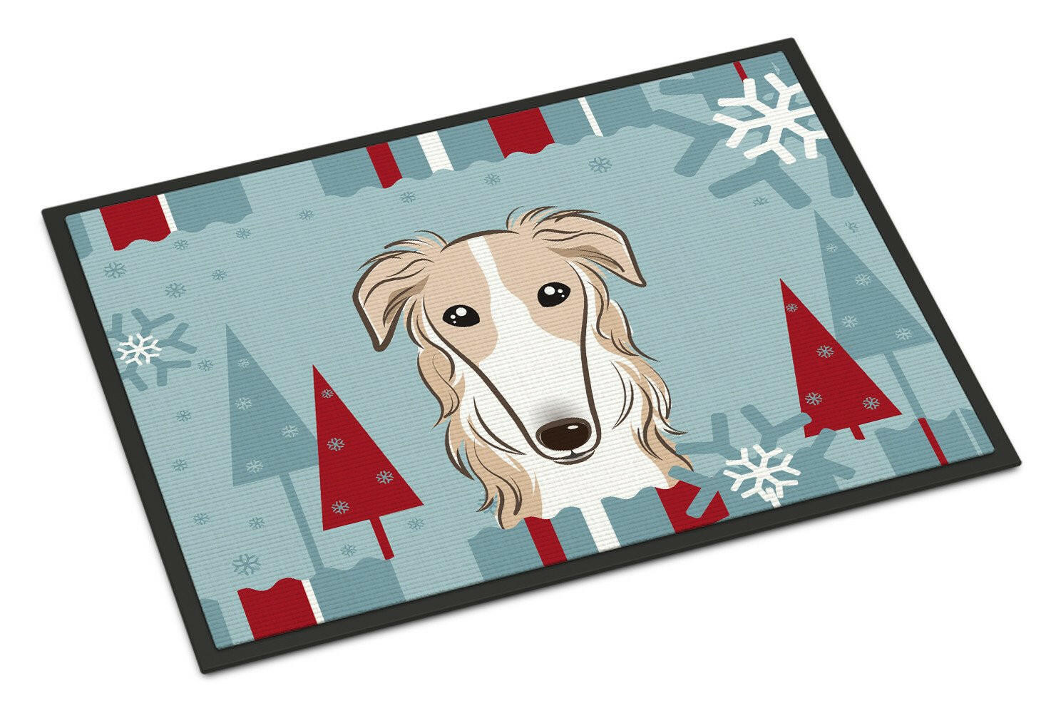 Winter Holiday Borzoi Indoor or Outdoor Mat 24x36 BB1724JMAT - the-store.com