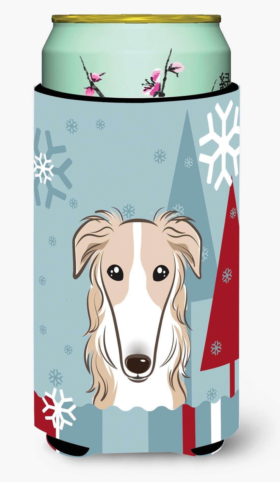 Winter Holiday Borzoi Tall Boy Beverage Insulator Hugger BB1724TBC by Caroline's Treasures