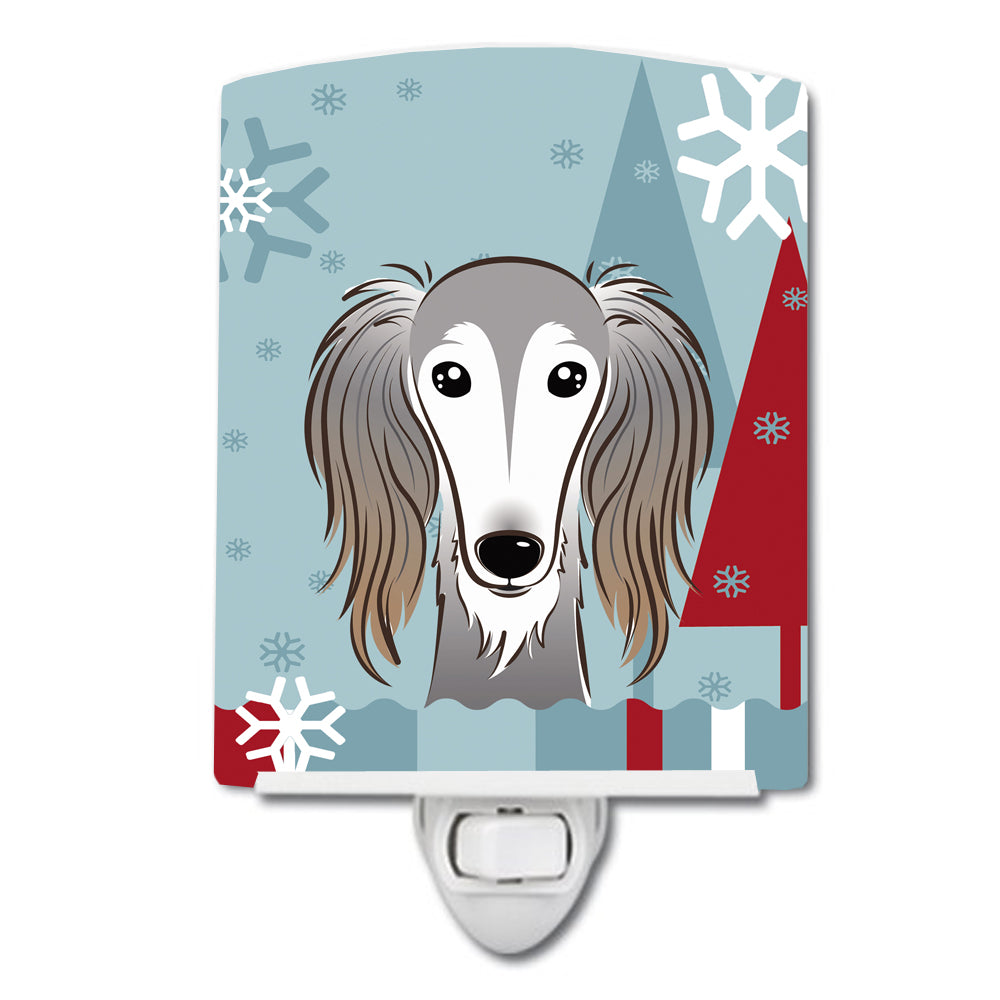 Winter Holiday Saluki Ceramic Night Light BB1725CNL - the-store.com