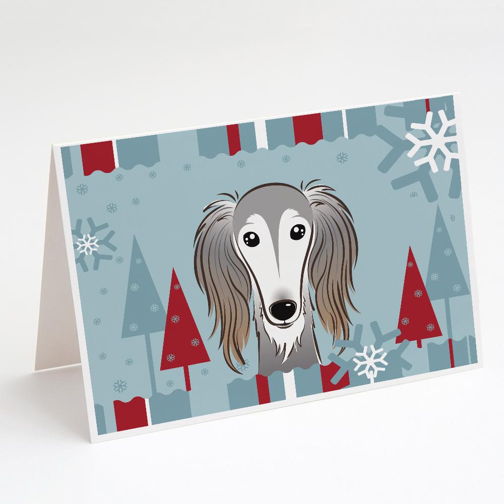 Buy this Winter Holiday Saluki Greeting Cards and Envelopes Pack of 8