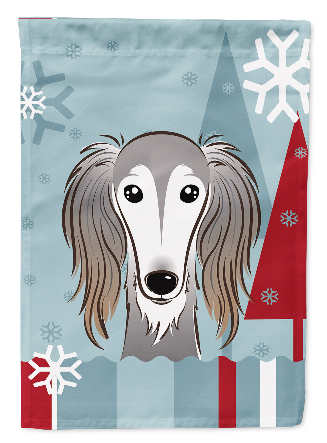 Winter Holiday Saluki Flag Garden Size BB1725GF.