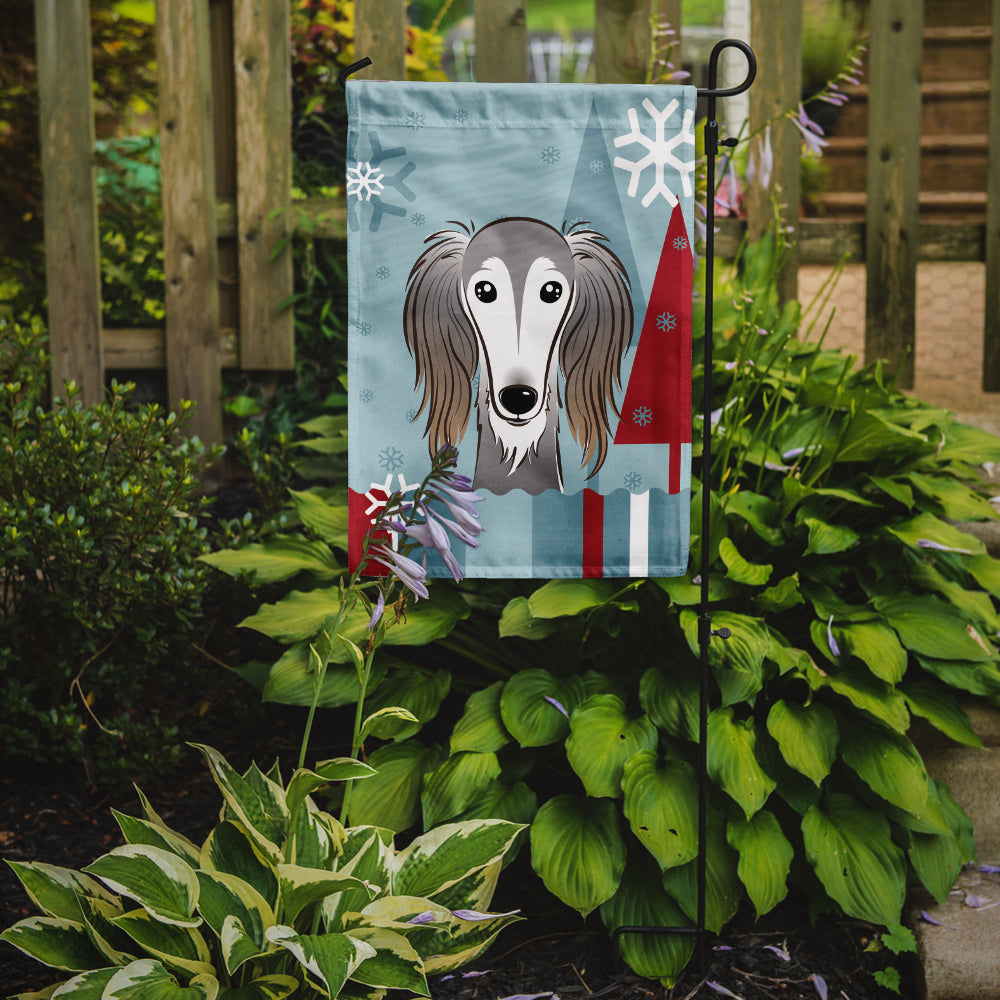 Winter Holiday Saluki Flag Garden Size BB1725GF.