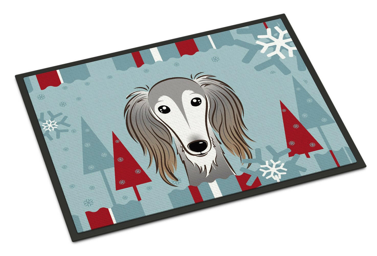 Winter Holiday Saluki Indoor or Outdoor Mat 18x27 BB1725MAT - the-store.com