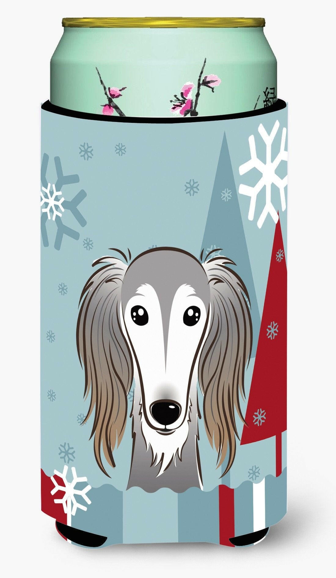 Winter Holiday Saluki Tall Boy Beverage Insulator Hugger BB1725TBC by Caroline's Treasures