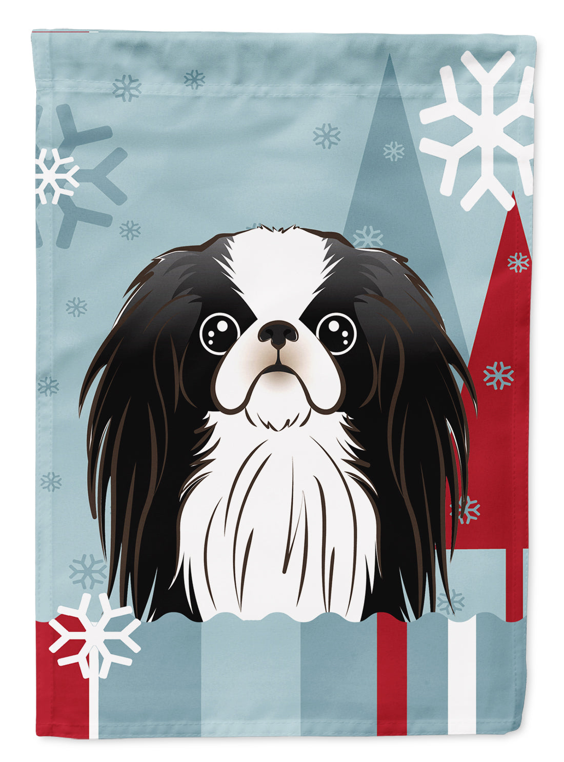 Winter Holiday Japanese Chin Flag Garden Size BB1726GF.