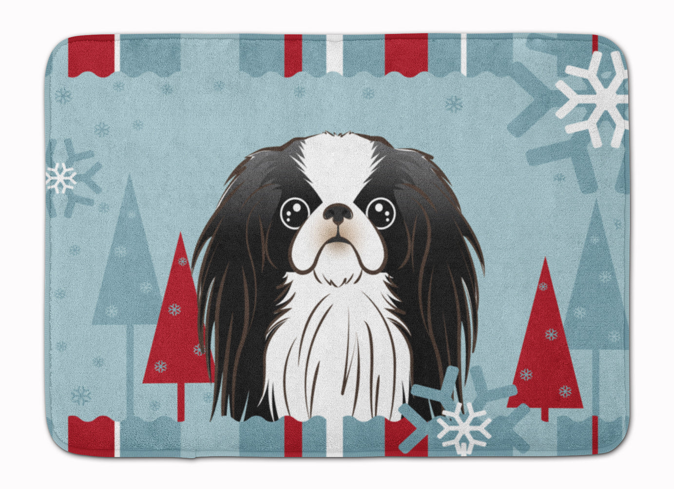 Winter Holiday Japanese Chin Machine Washable Memory Foam Mat BB1726RUG - the-store.com