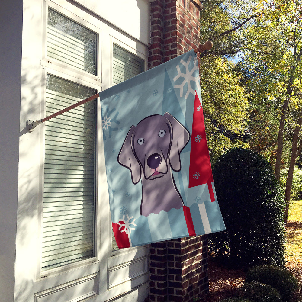 Winter Holiday Weimaraner Flag Canvas House Size BB1727CHF  the-store.com.