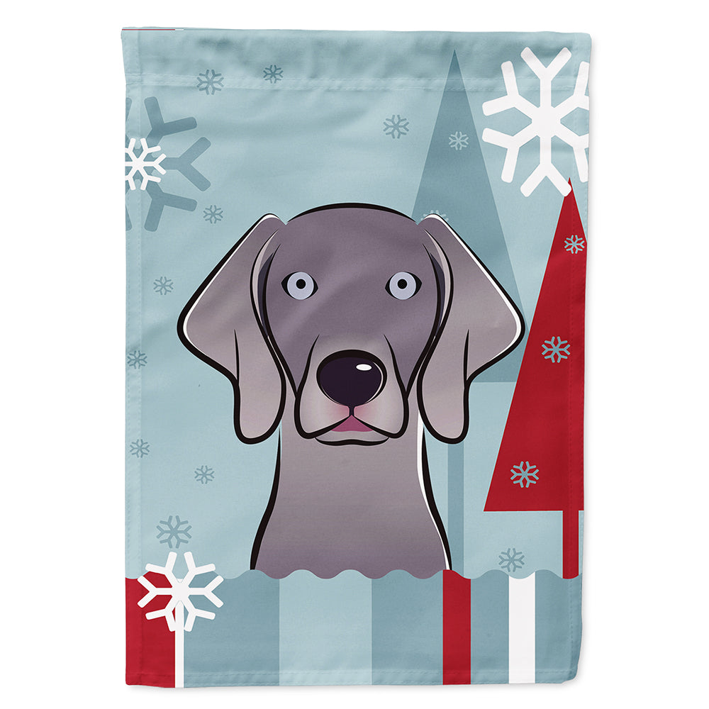 Winter Holiday Weimaraner Flag Canvas House Size BB1727CHF  the-store.com.