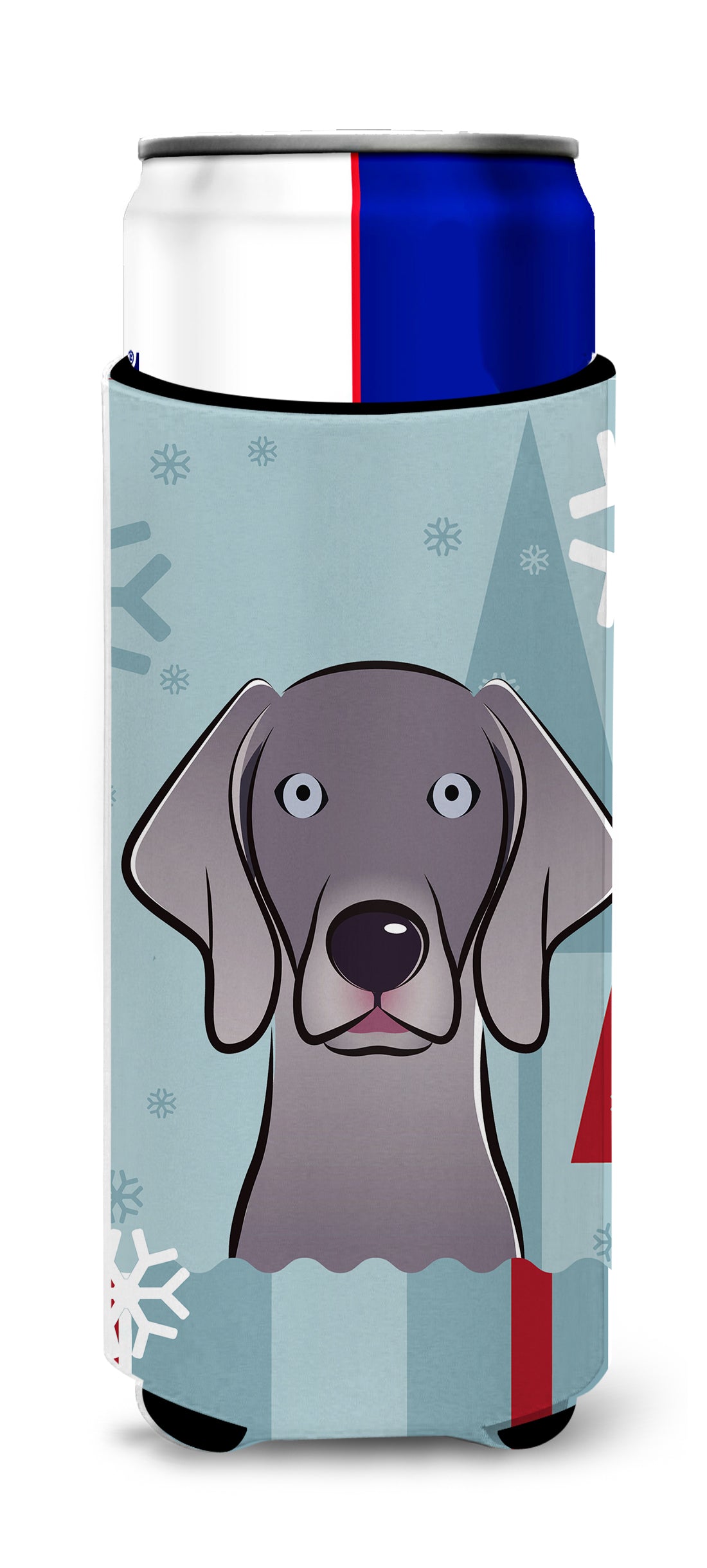 Winter Holiday Weimaraner Ultra Beverage Insulators for slim cans BB1727MUK  the-store.com.